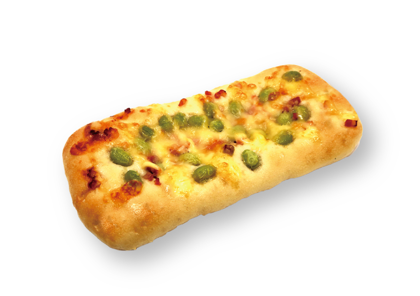 枝豆ベーコンフォカッチャ