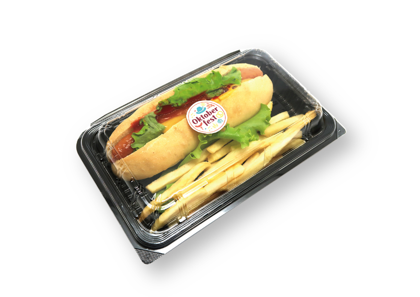 ホットドッグとポテトのセット