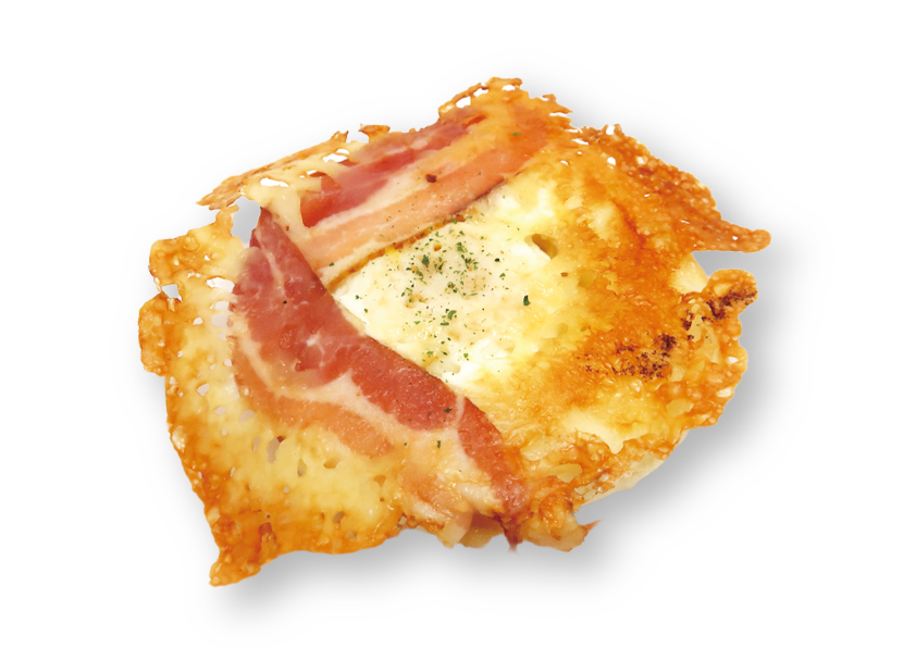 カリカリチーズベーコンの
巣ごもりエッグ